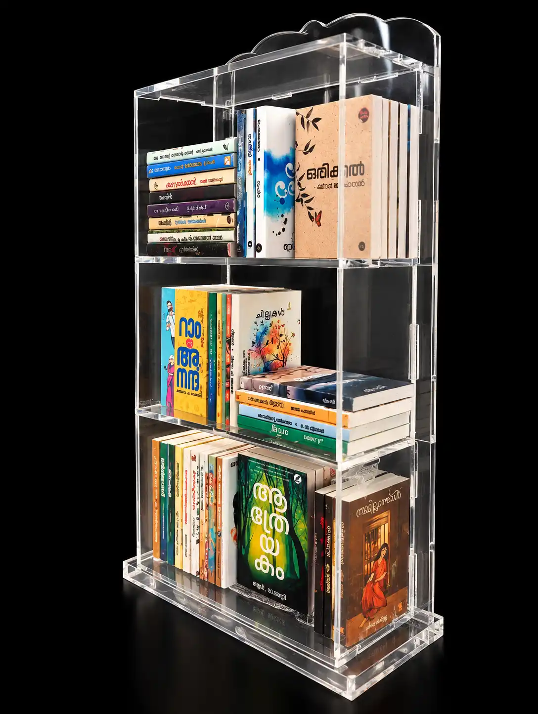Miniature Acrylic Bookshelf for Mini Books – 3-Tier Clear Display Shelf - Image 3