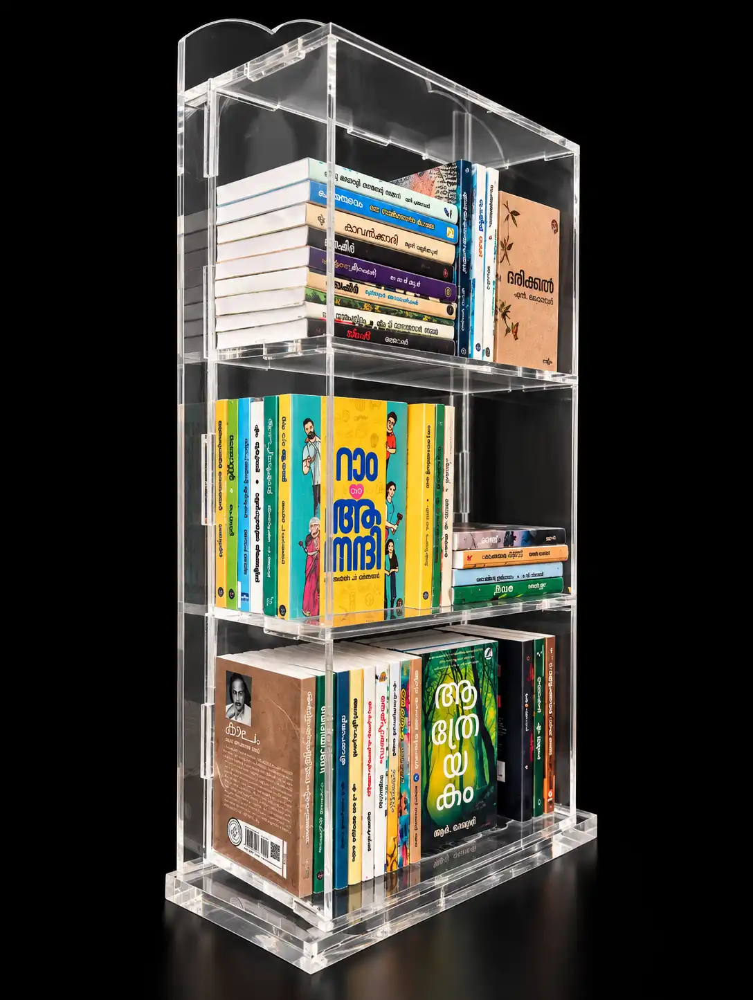 Miniature Acrylic Bookshelf for Mini Books – 3-Tier Clear Display Shelf - Image 2