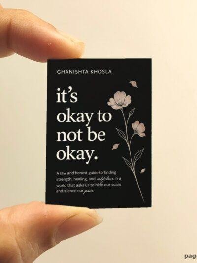 It’s Okay To Not Be Okay miniature book replica by Ghanishta Khosla – Pagenook